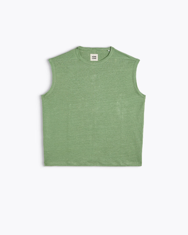 Homecore DÉBARDEUR TOM LINEN SWAMP GREEN