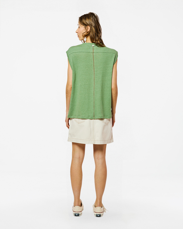 Homecore DÉBARDEUR TOM LINEN SWAMP GREEN