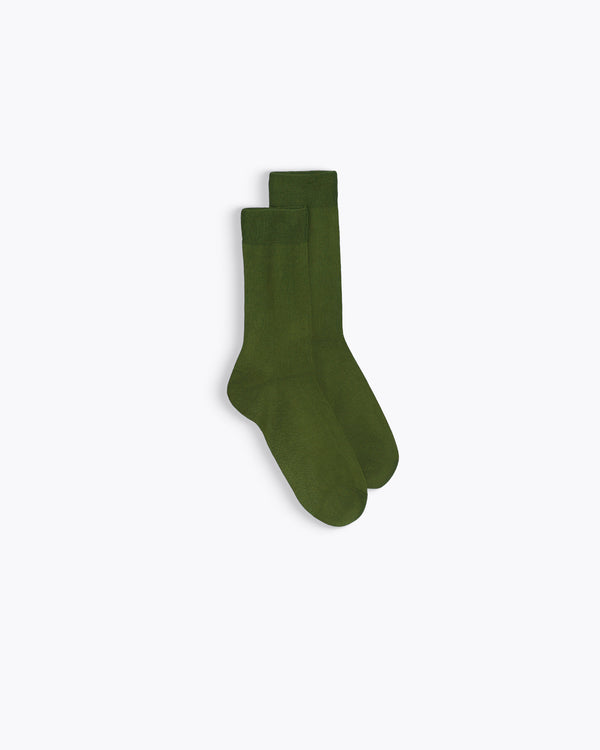 homecore FINE COTTON KHAKI SOCKS