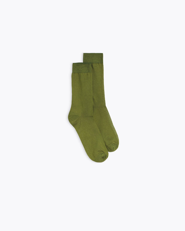 homecore FINE COTTON LIZARD GREEN SOCKS