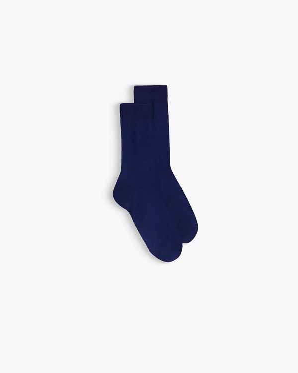 homecore FINE COTTON NAVY SOCKS