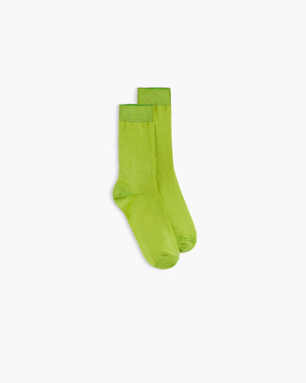 homecore FINE COTTON SHAMROCK GREEN SOCKS