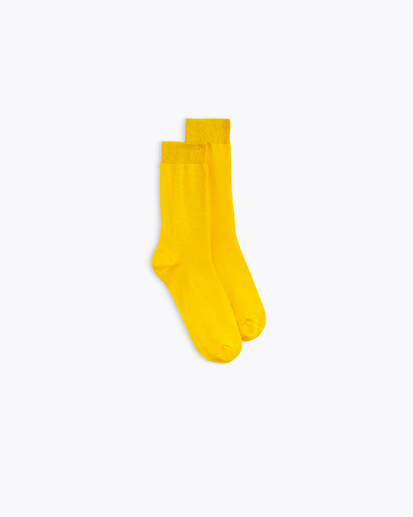 homecore FINE COTTON SOFT YELLOW SOCKS