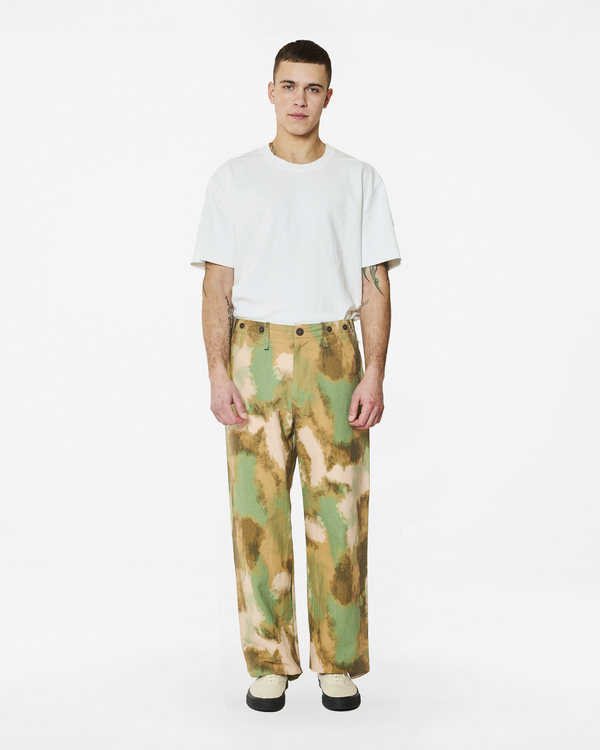 Homecore HEMMING LIMA BROWN-GREEN TROUSERS