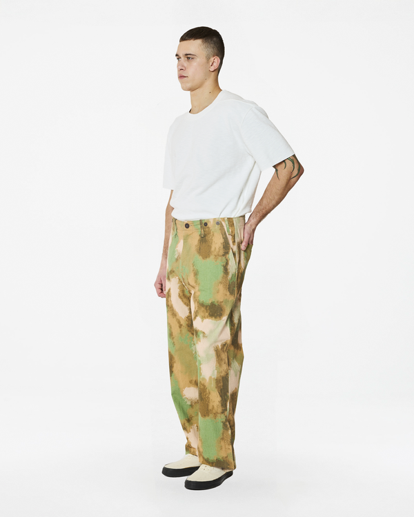 Homecore HEMMING LIMA BROWN-GREEN TROUSERS