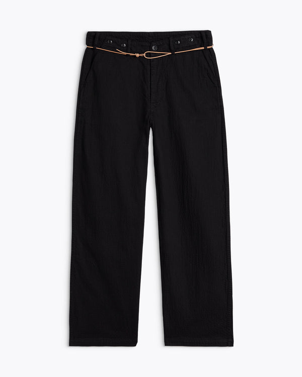 Homecore HEMMING RIPPLE BLACK PANTS