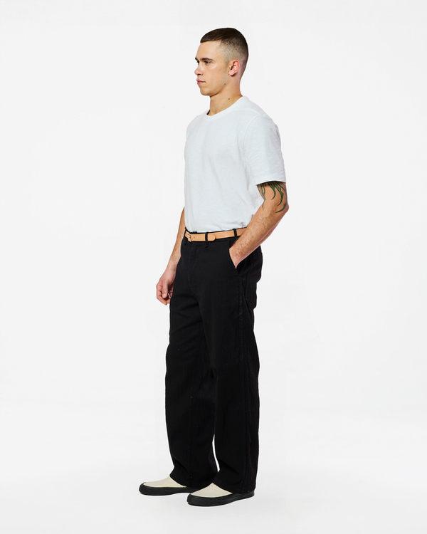 Homecore HEMMING RIPPLE BLACK PANTS
