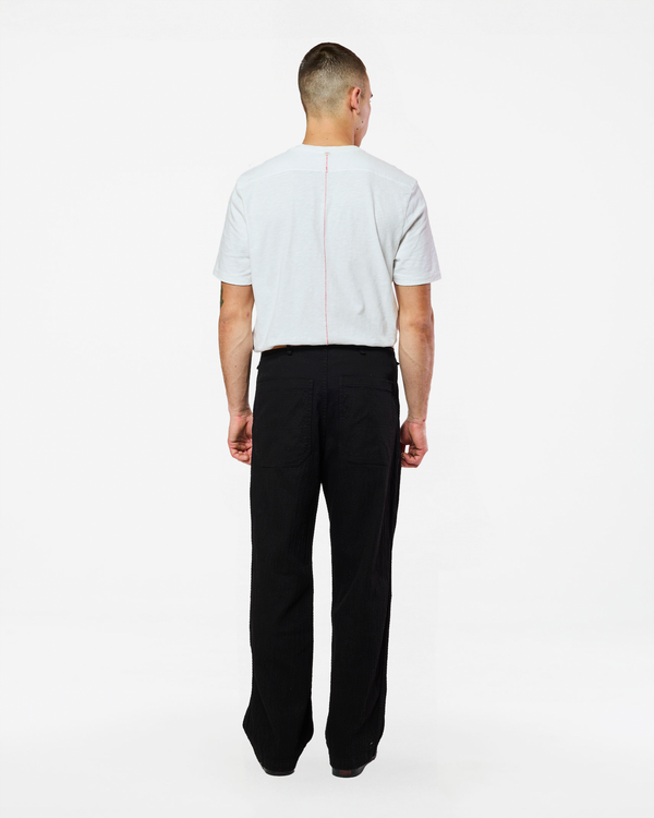 Homecore HEMMING RIPPLE BLACK PANTS