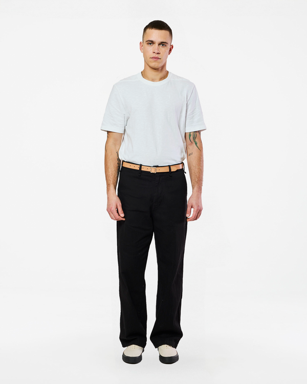 homecore HEMMING RIPPLE BLACK PANTS