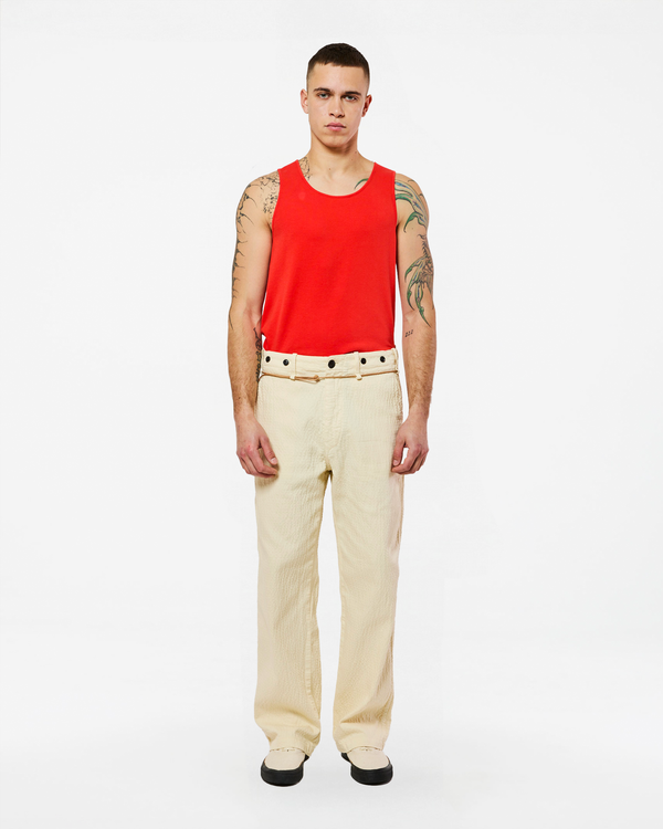 homecore HEMMING RIPPLE IVORY PANTS