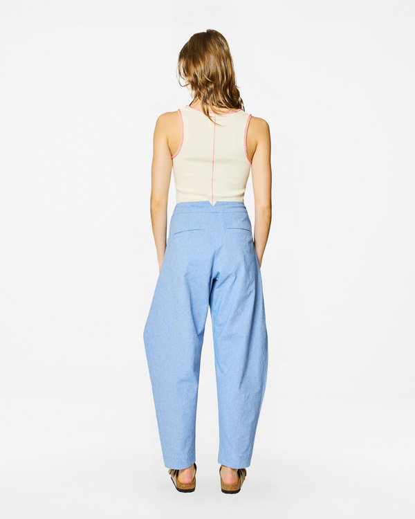 Homecore PANTALON AKITO CHAMBRAY SKY BLUE