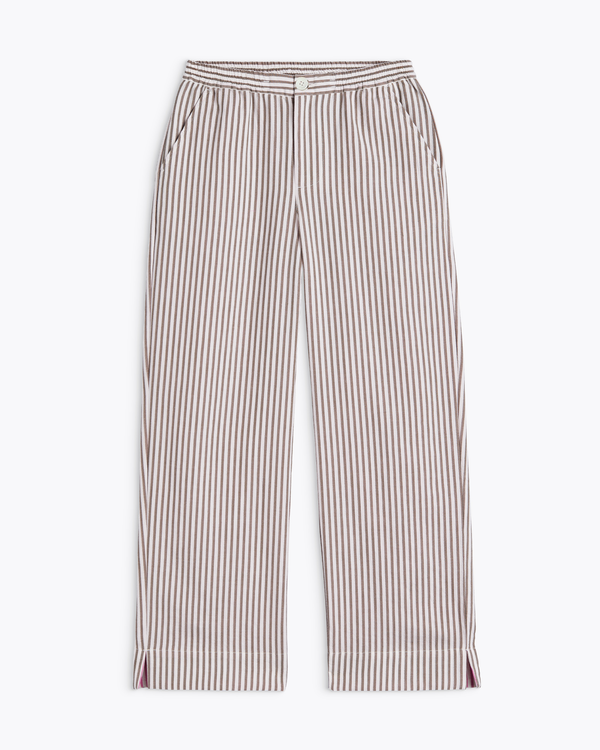 Homecore PANTALON ALIX STRIPES KHAKI STRIPES