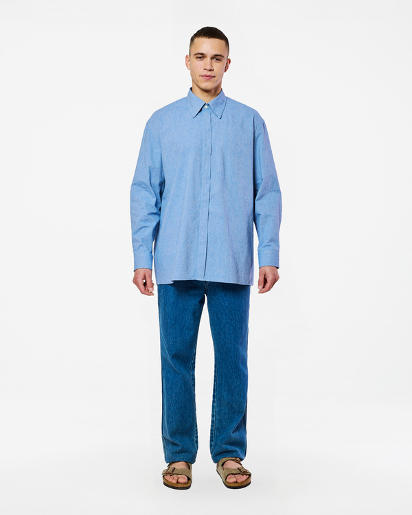 Homecore SHADOW CHAMBRAY LIGHT BLUE SHIRT