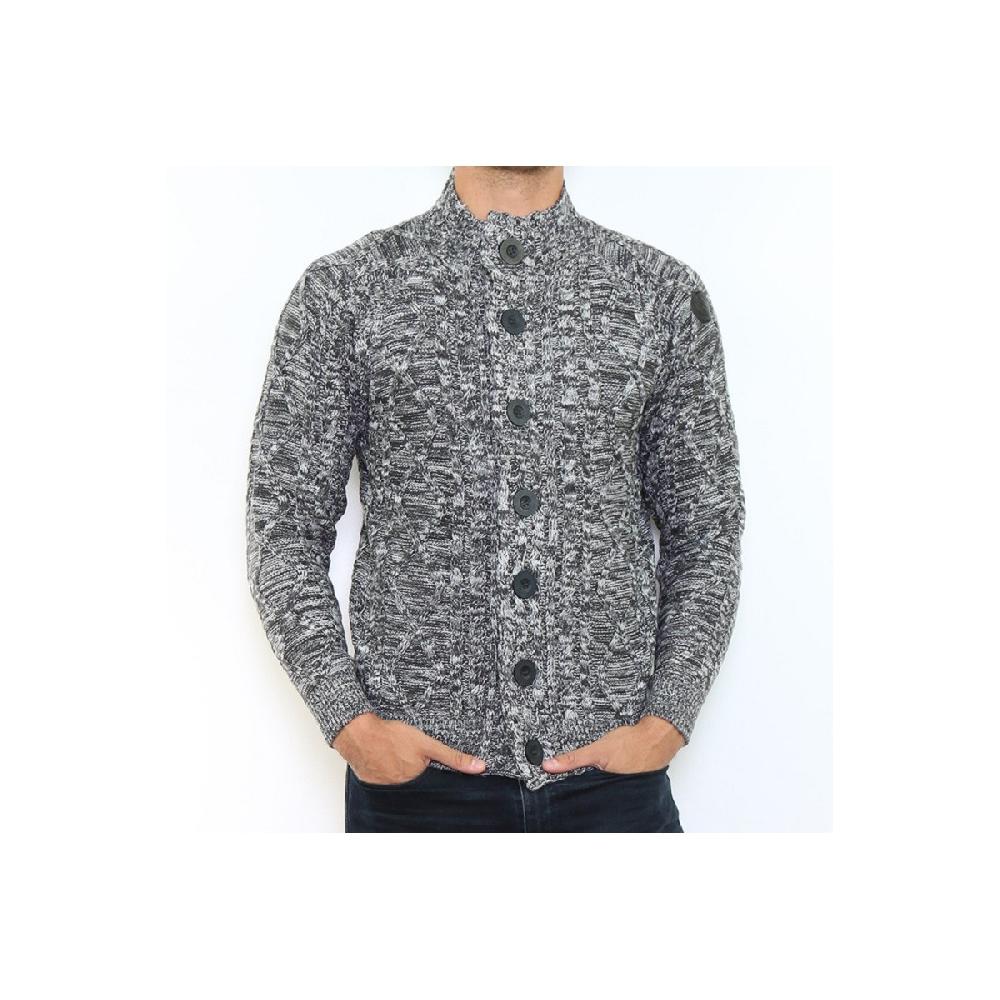 hopenlife Gilet col revers boutonné JACAGUAS Gris anthracite