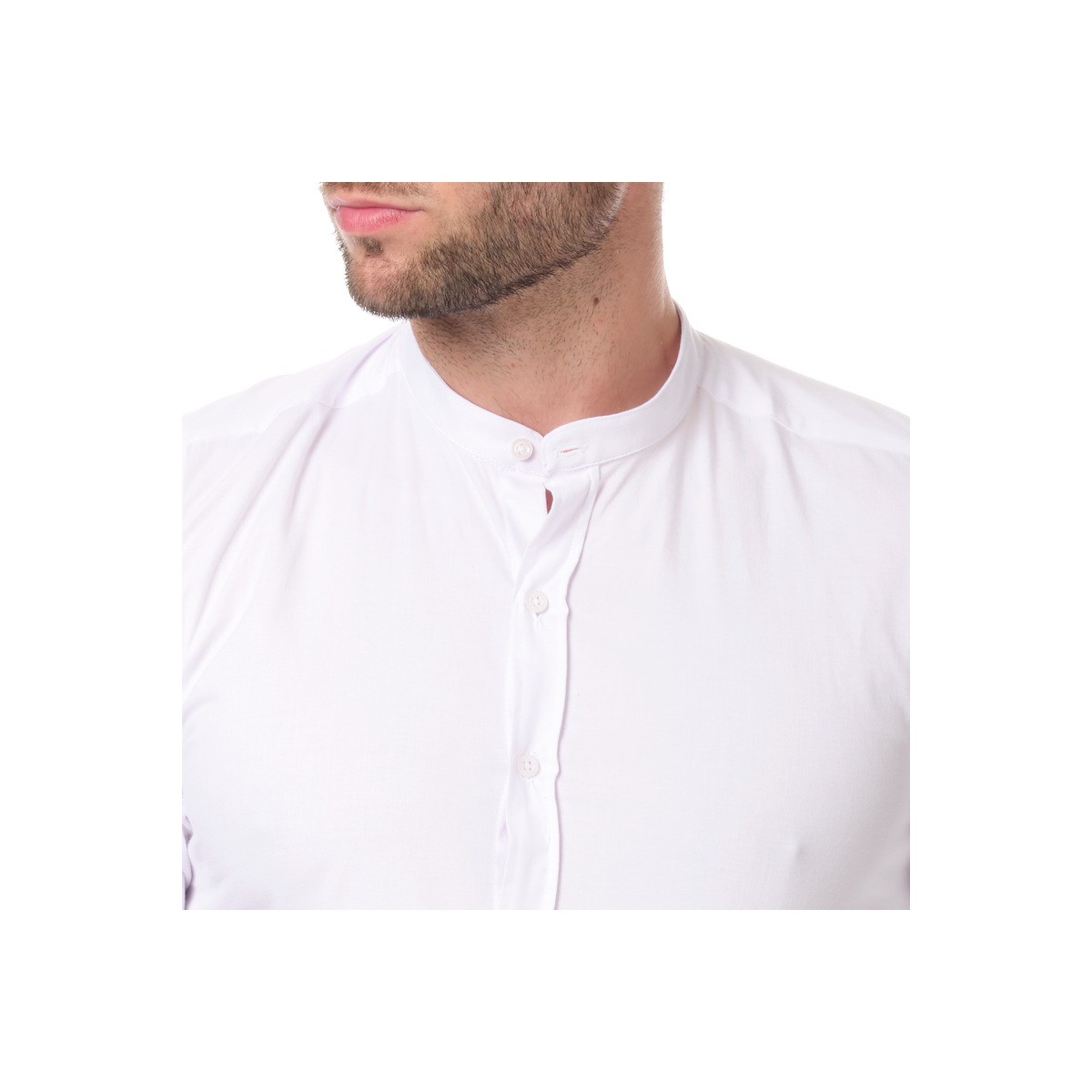 Hopenlife Chemise Col Mao BULMA Blanc