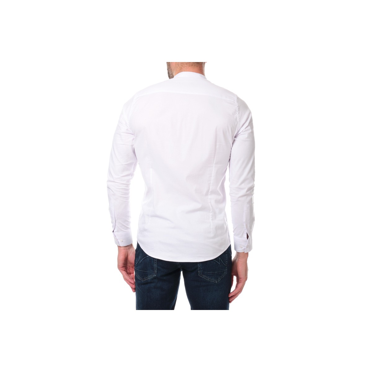 Hopenlife Chemise Col Mao BULMA Blanc