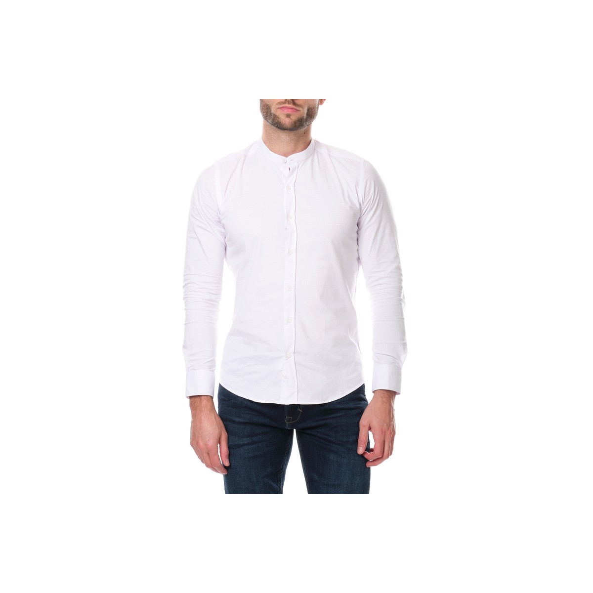 hopenlife Chemise col mao BULMA Blanc