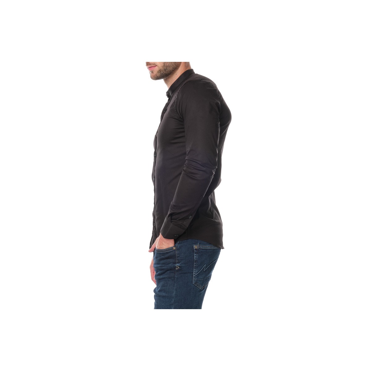 Hopenlife Chemise Col Mao BULMA Noir
