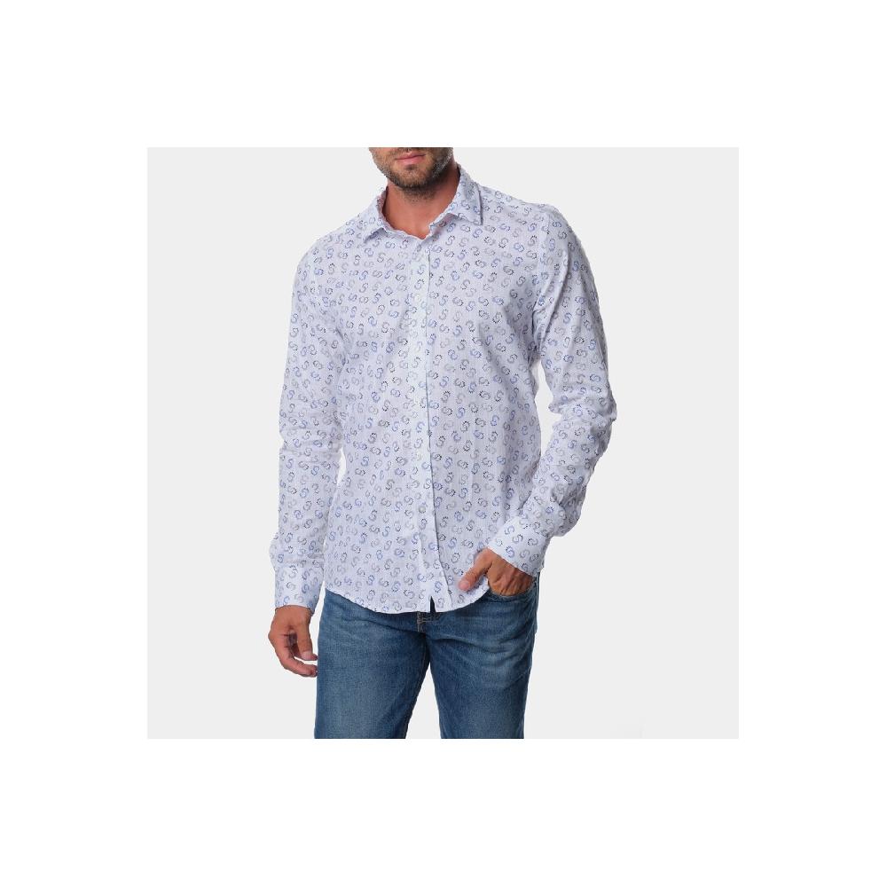 hopenlife Chemise imprimée CHROME Bleu