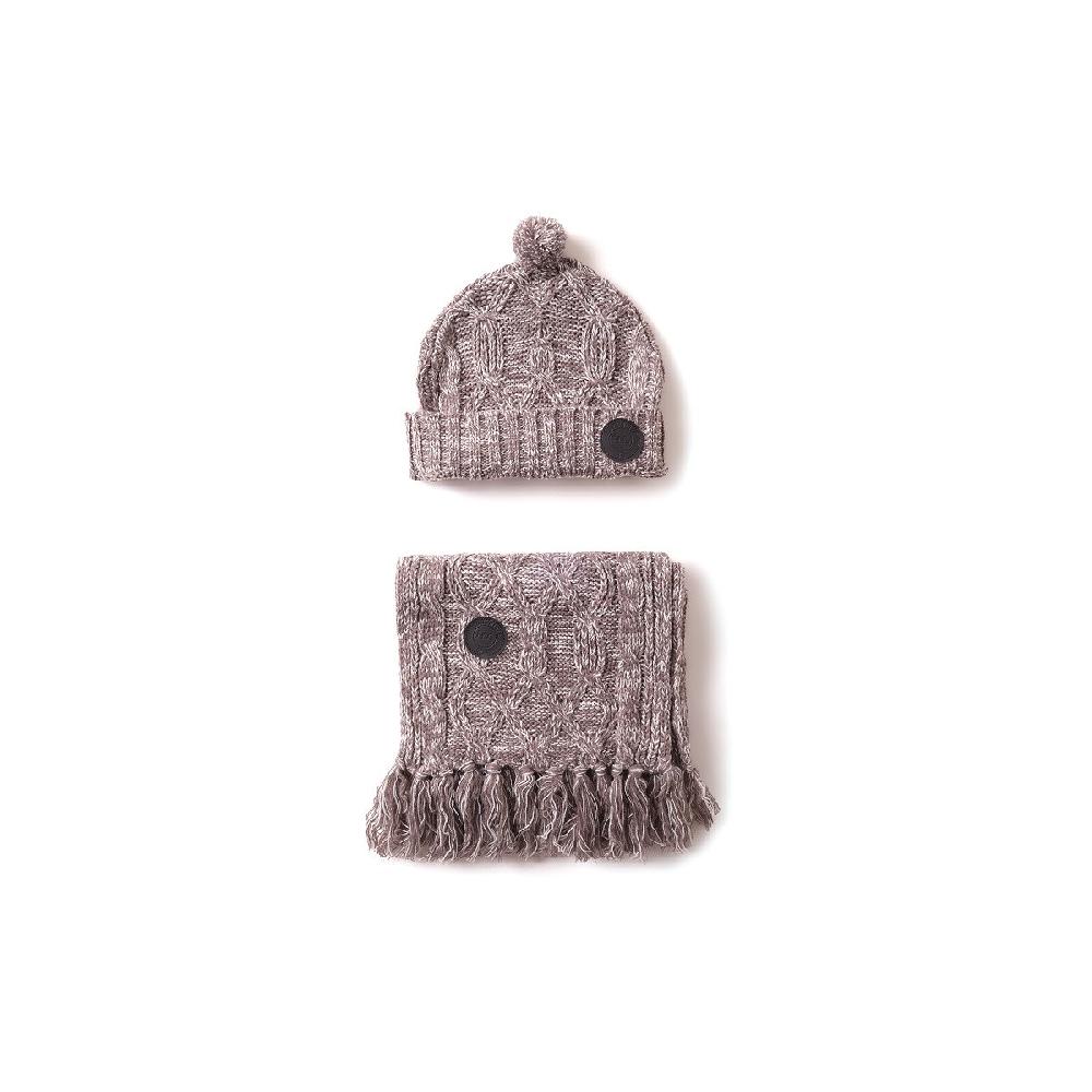 hopenlife Echarpe et bonnet IAJIROBET Gris