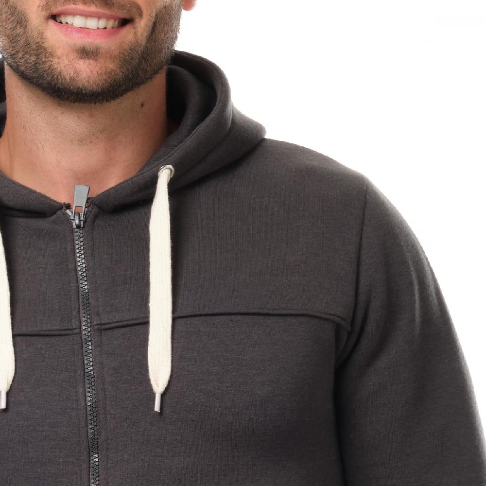 Hopenlife Gilet Zippé à Capuche LAURENT Anthracite