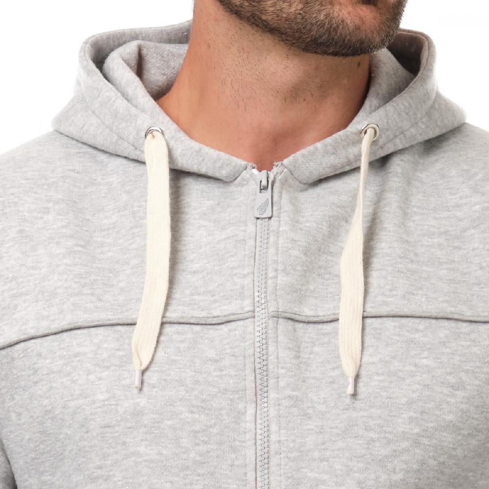 Hopenlife Gilet Zippé à Capuche LAURENT Gris