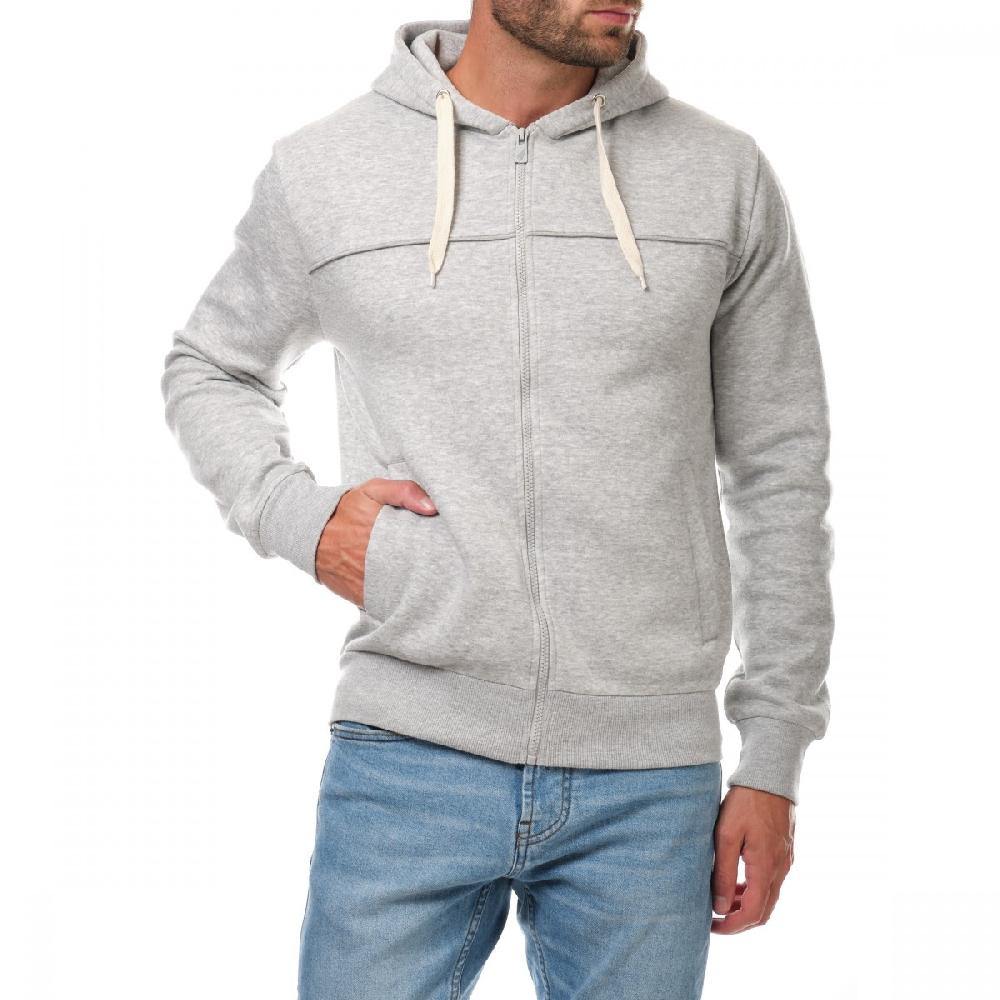 Hopenlife Gilet Zippé à Capuche LAURENT Gris