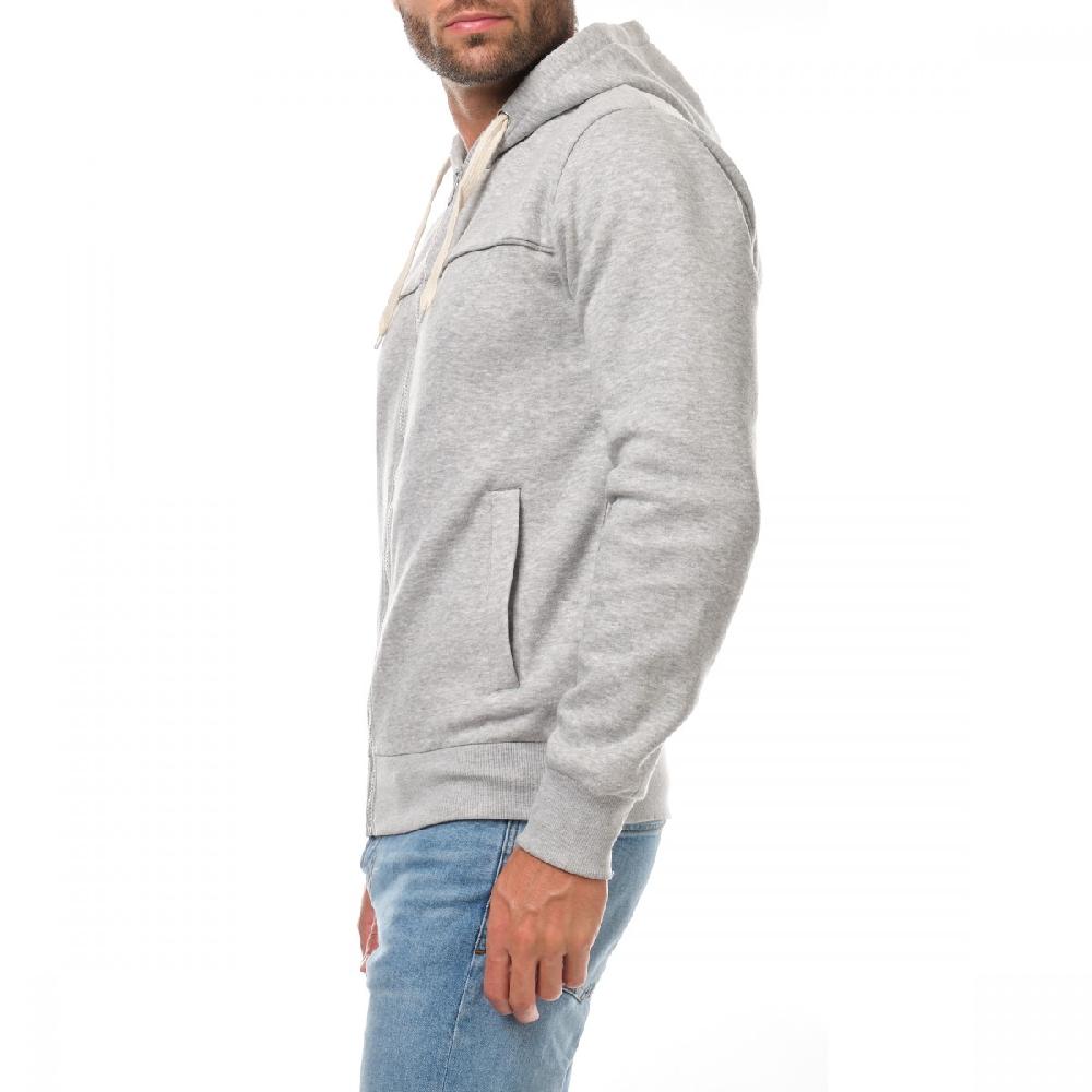 hopenlife Gilet zippé à capuche LAURENT Gris