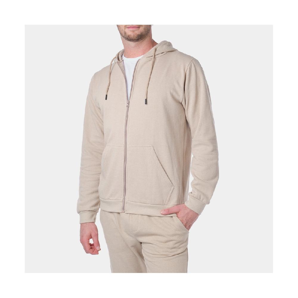 Hopenlife Gilet Zippé à Capuche SATORU Beige