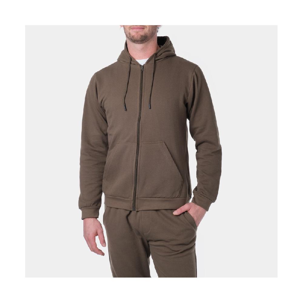 Hopenlife Gilet Zippé à Capuche SATORU Kaki