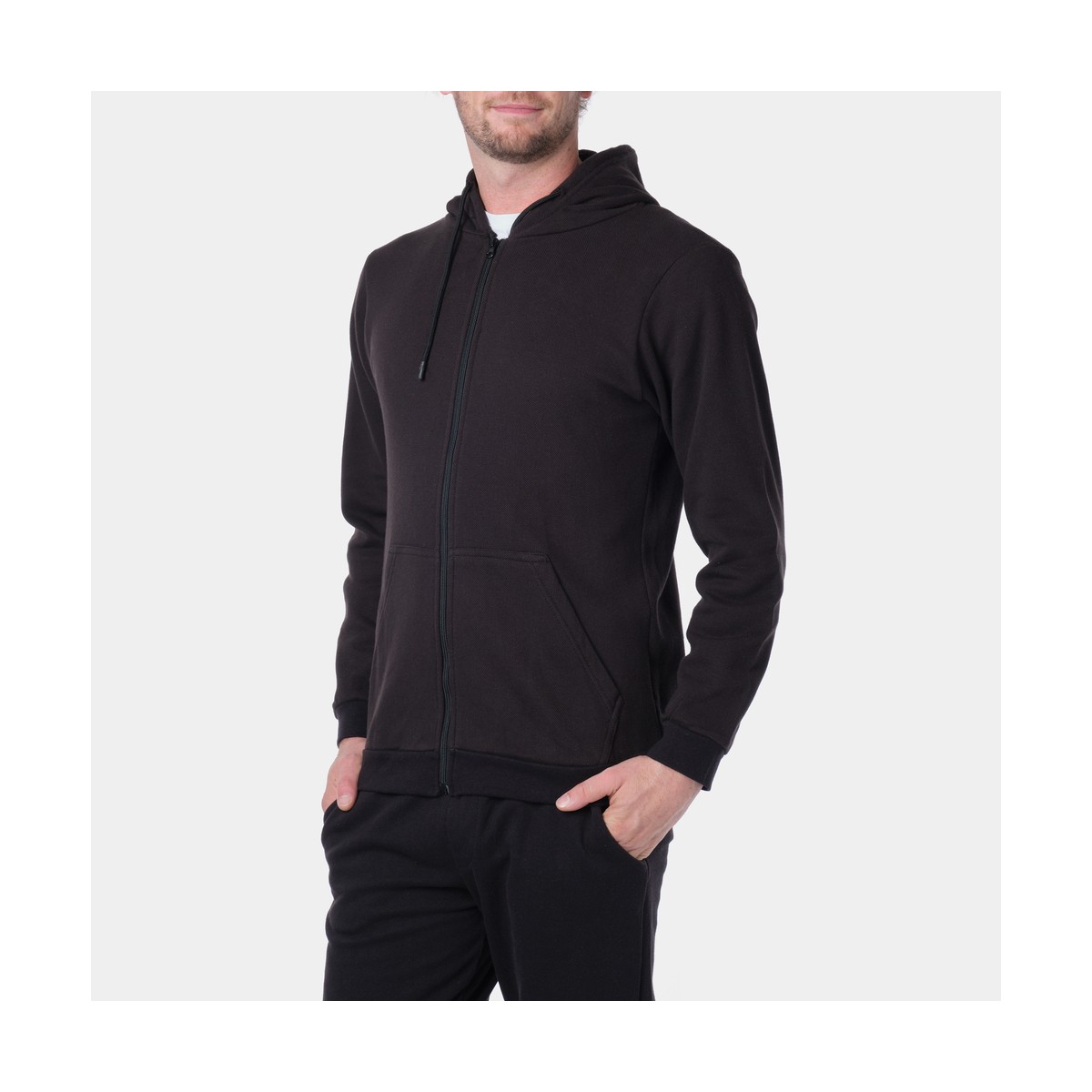 Hopenlife Gilet Zippé à Capuche SATORU Noir
