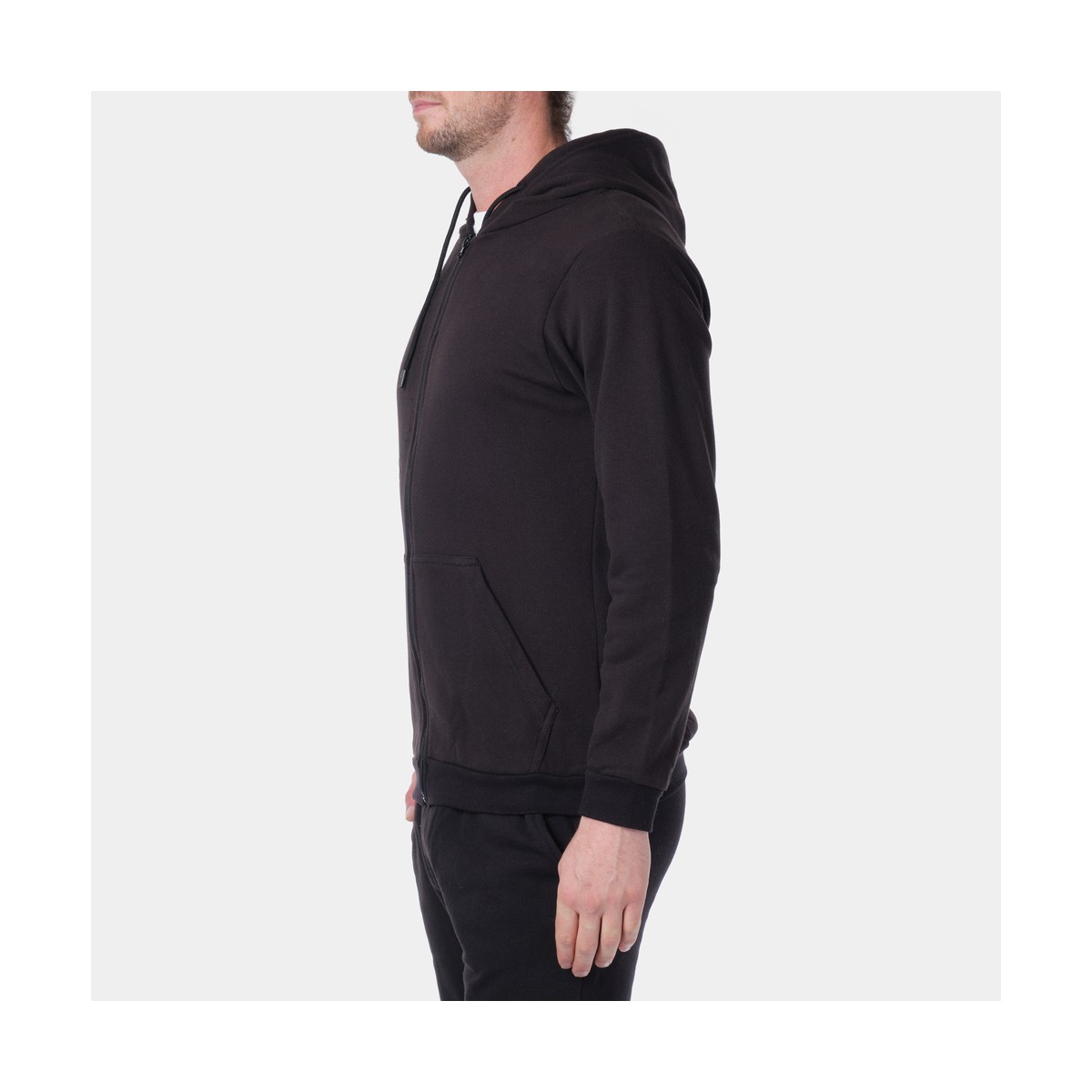 hopenlife Gilet zippé à capuche SATORU Noir