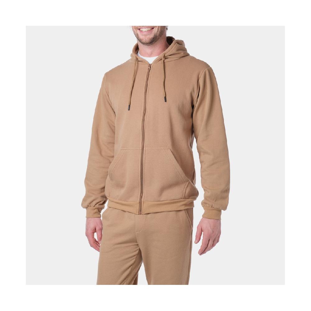 hopenlife Gilet zippé à capuche SATORU Taupe