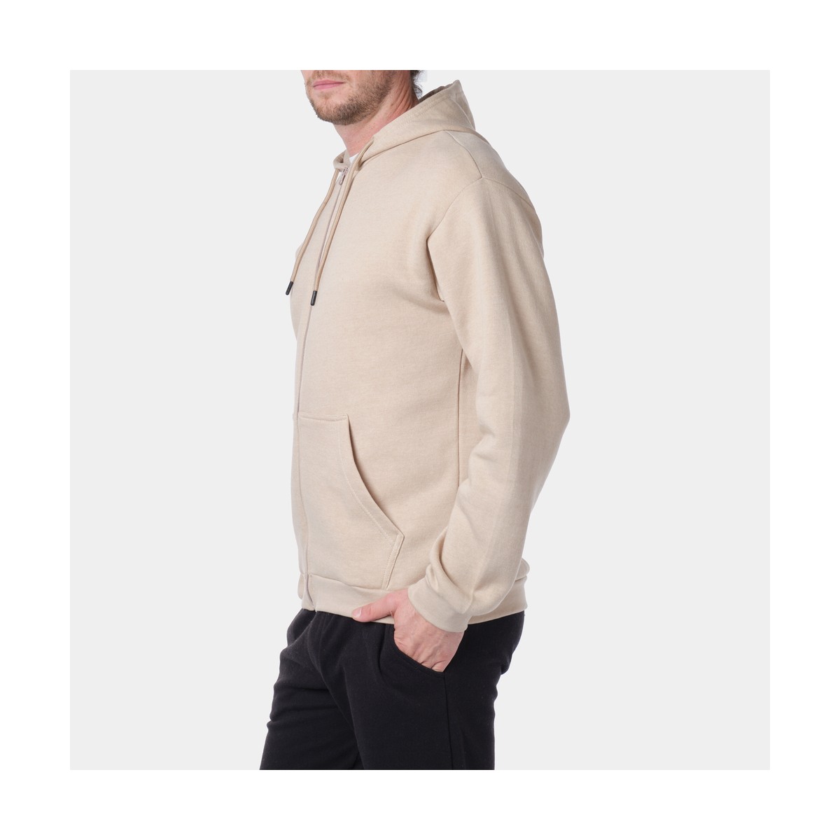 Hopenlife Gilet Zippé à Capuche YAGA Beige