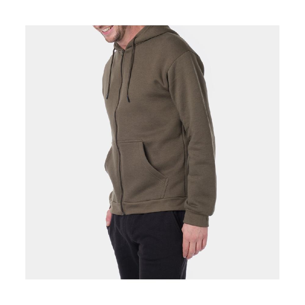 Hopenlife Gilet Zippé à Capuche YAGA Kaki
