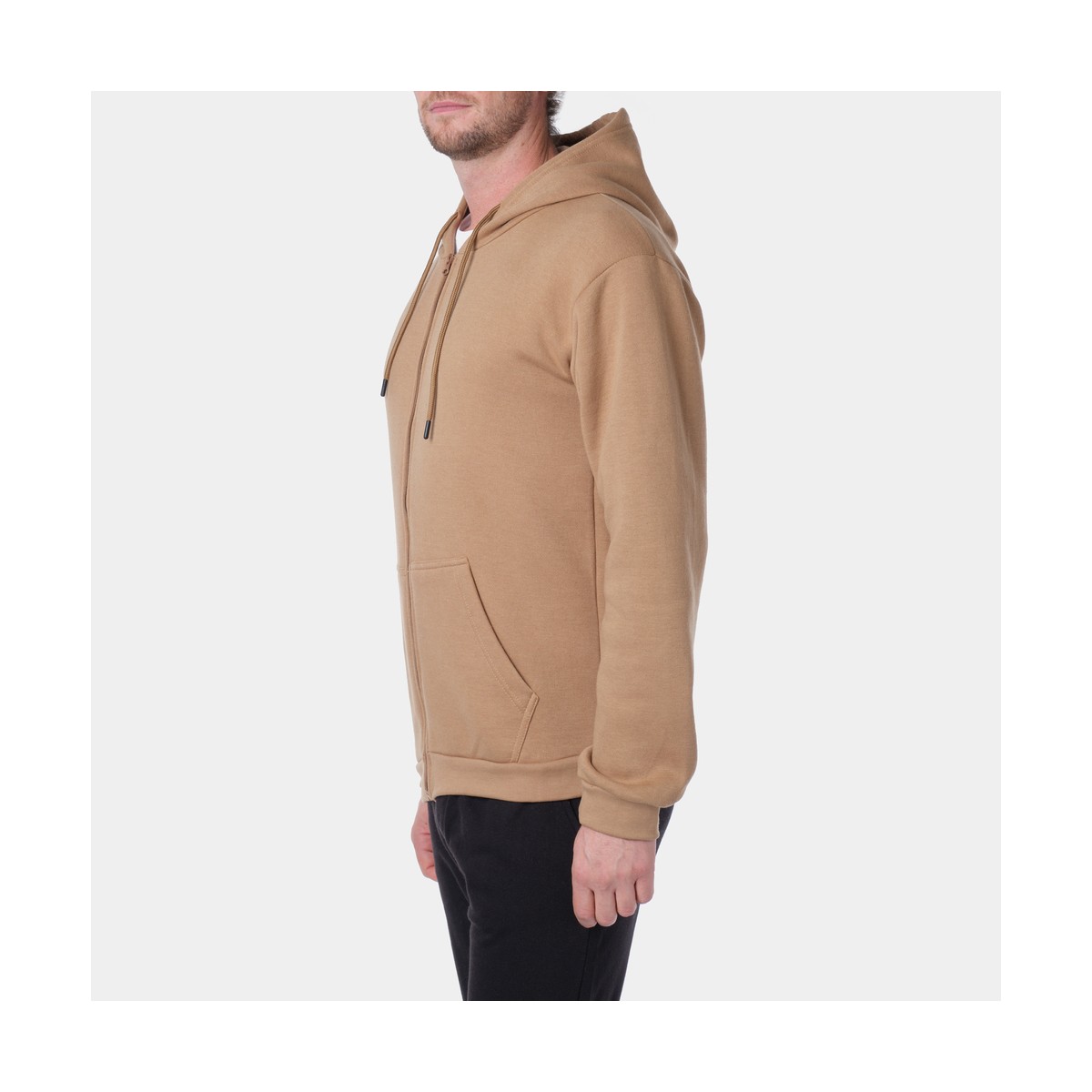 hopenlife Gilet zippé à capuche YAGA Taupe