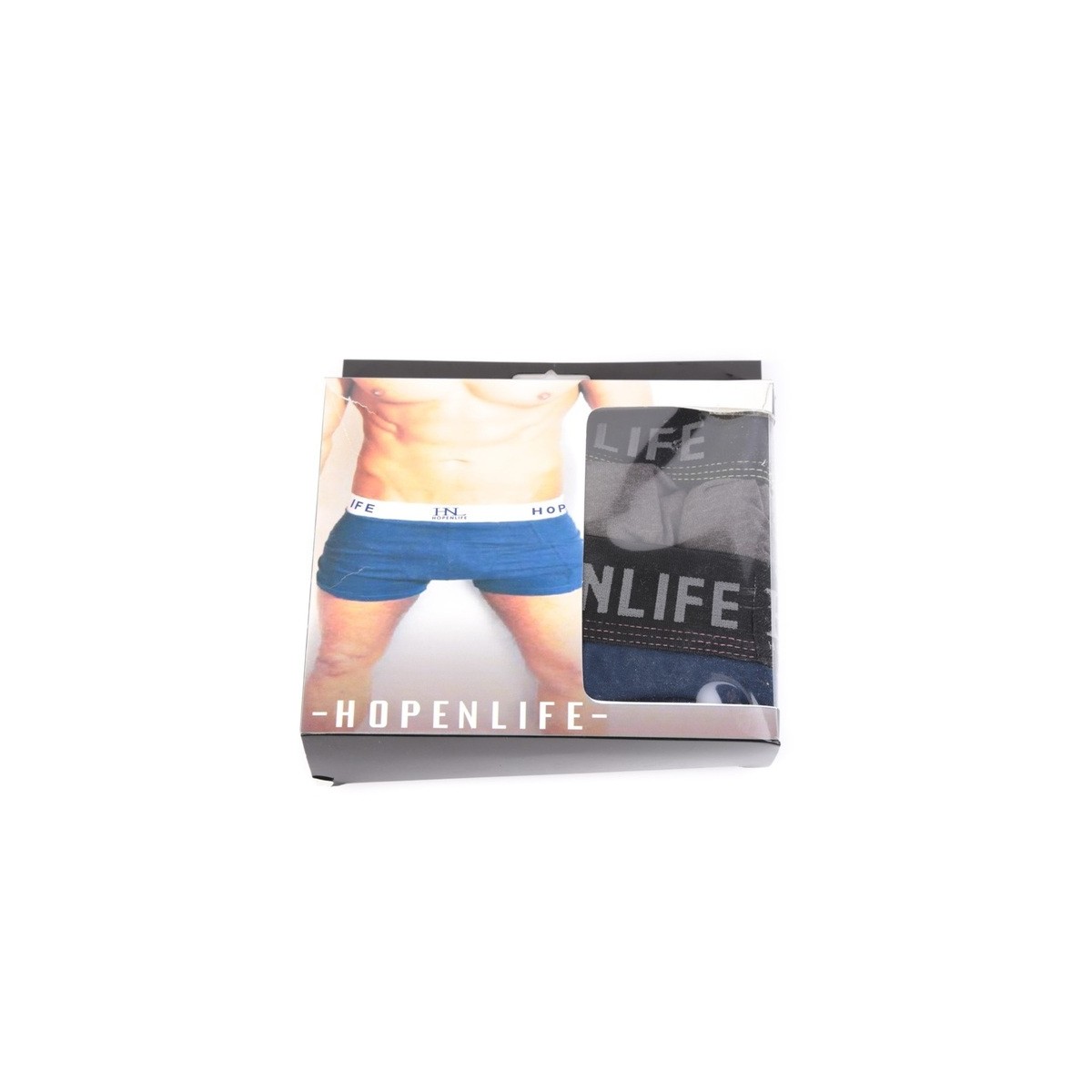 Hopenlife Lot Boxers UOMIE Bleu Marine/Anthra
