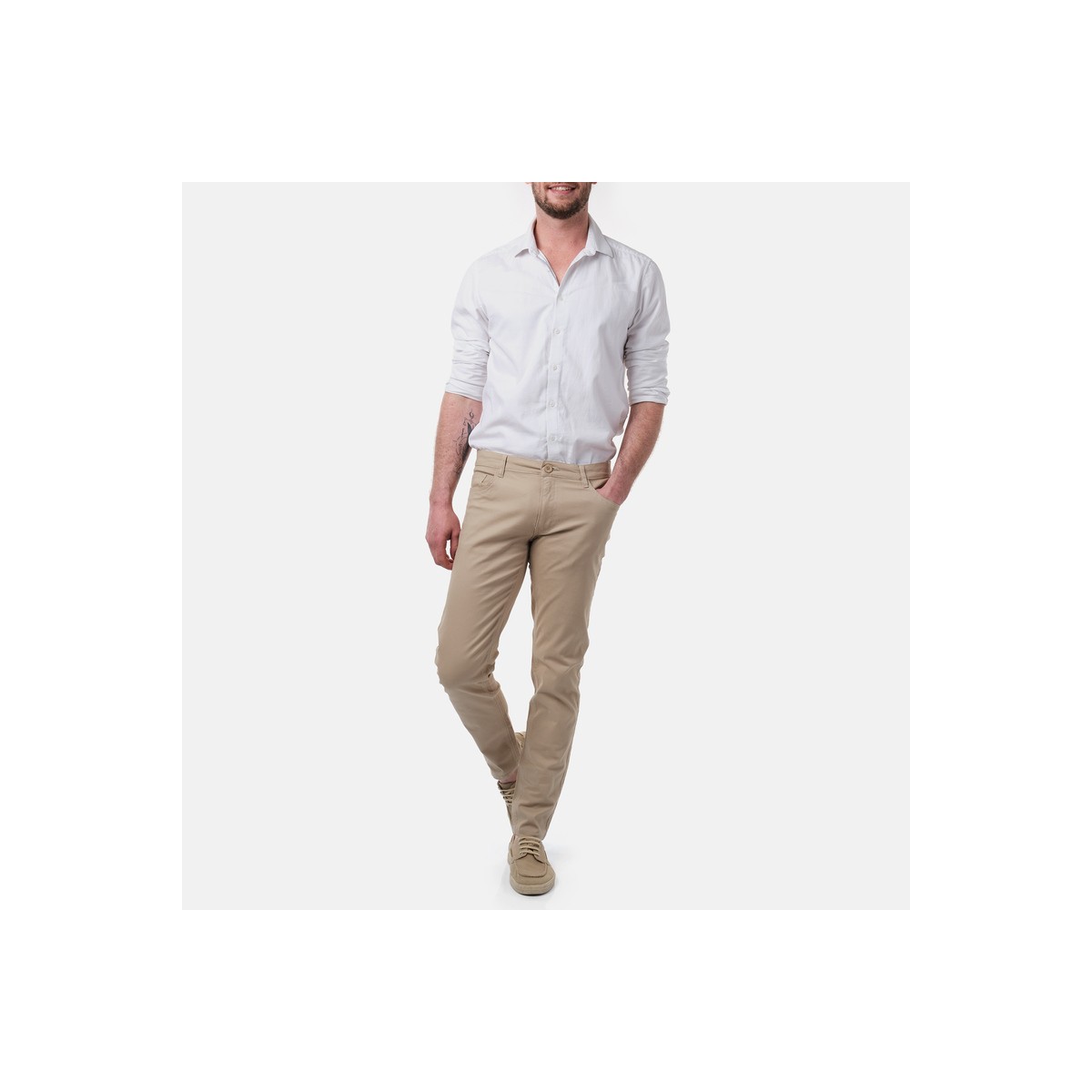 Hopenlife Pantalon Chino YUTA Taupe