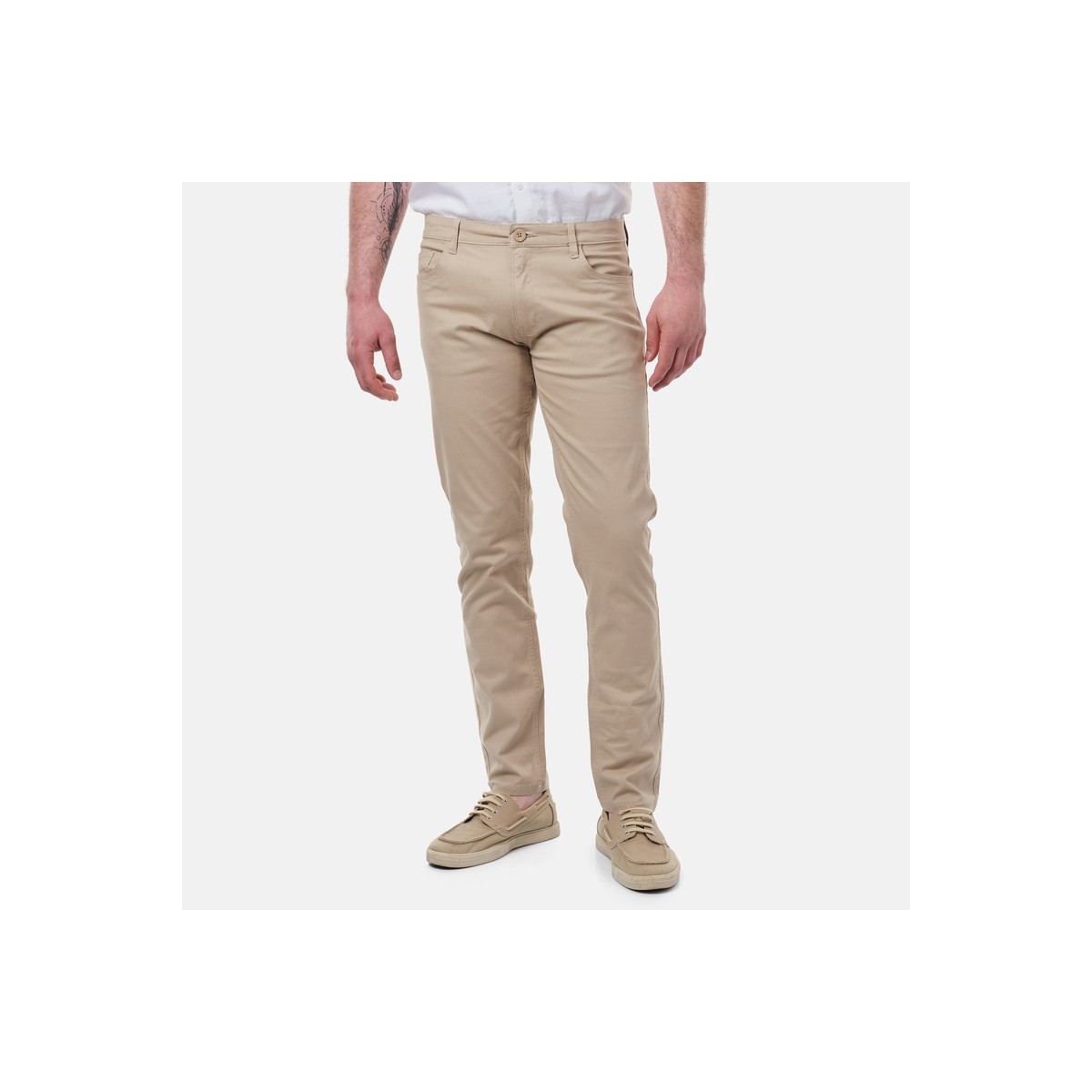 hopenlife Pantalon chino YUTA Taupe