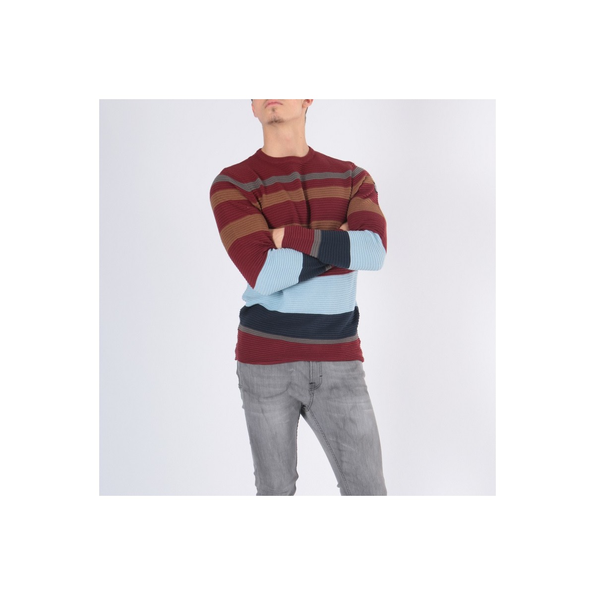 Hopenlife Pull Col Rond BICA Bordeaux