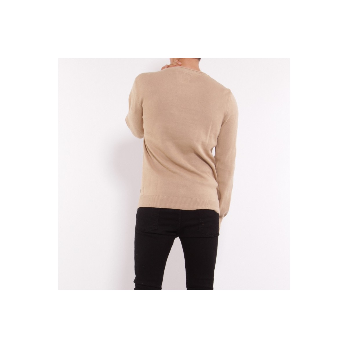 Hopenlife Pull Col Rond CARLOS Tabac