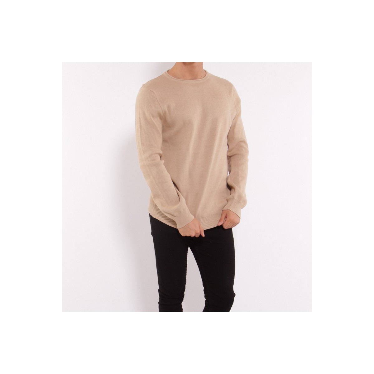 Hopenlife Pull Col Rond CARLOS Tabac