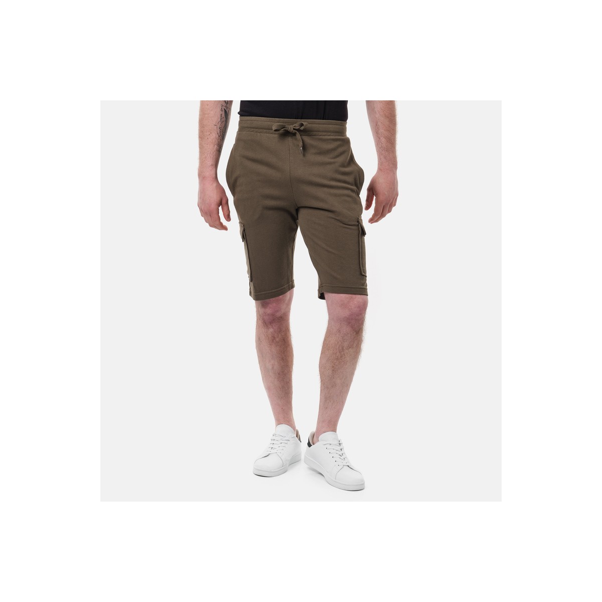 Hopenlife Short Cargo Maille Piquée CARGEL Kaki