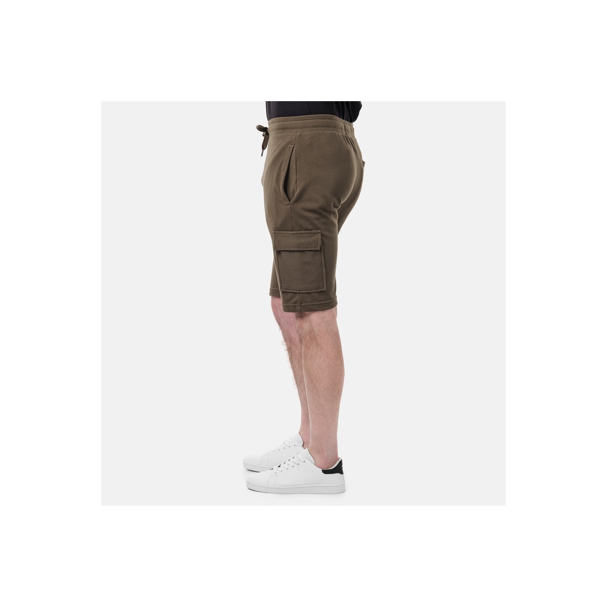 hopenlife Short cargo maille piquée CARGEL Kaki