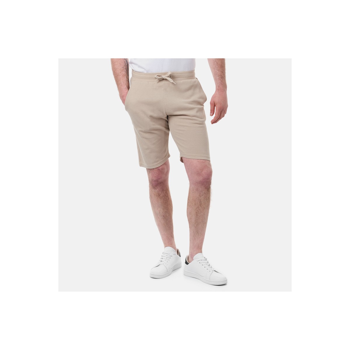 hopenlife Short maille piquée FOXEL Taupe