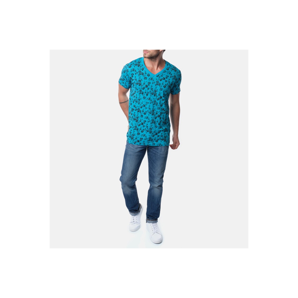 Hopenlife T-shirt Manches Courtes HYUGA Turquoise
