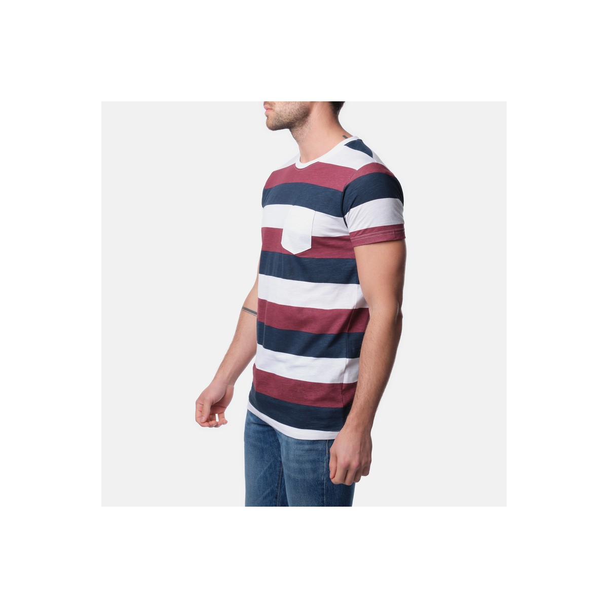 Hopenlife T-shirt VANITAS Burgundy-Navy