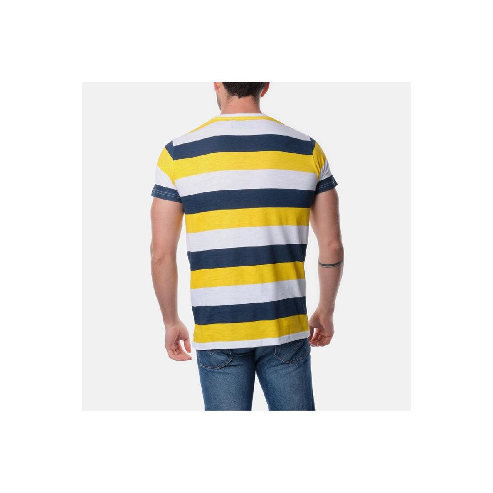 Hopenlife T-shirt VANITAS Navy-Jaune