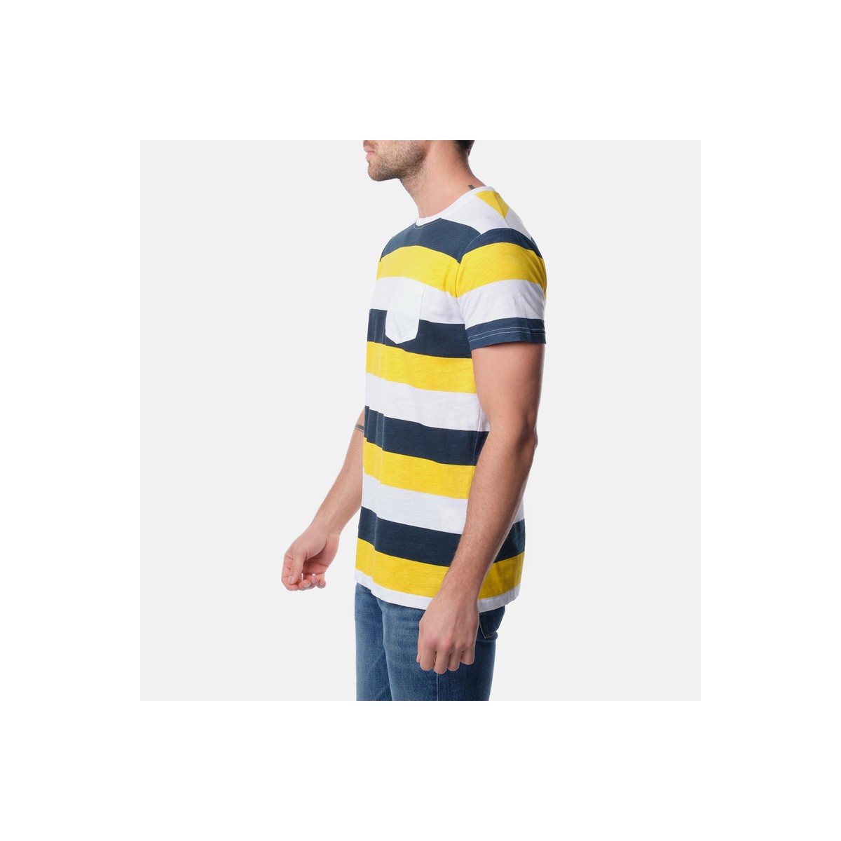 Hopenlife T-shirt VANITAS Navy-Jaune