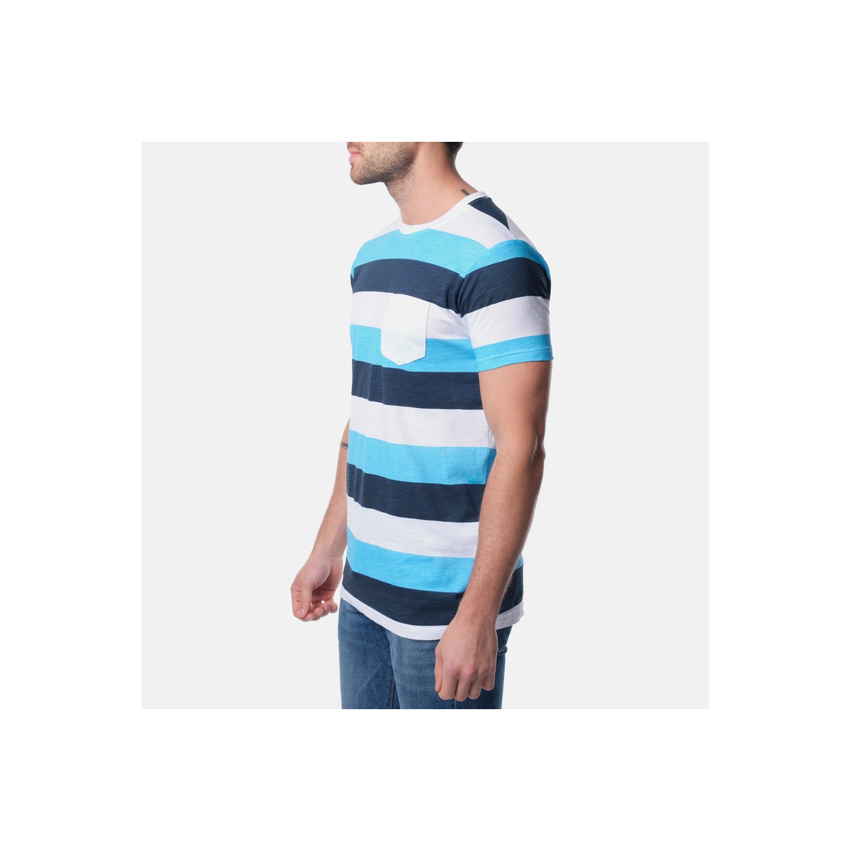 Hopenlife T-shirt VANITAS Navy-Turquoise